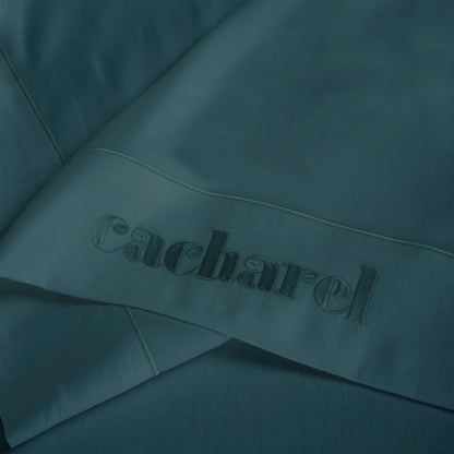 Drap plat satin de coton - Uni 1 baratta Bleu 08