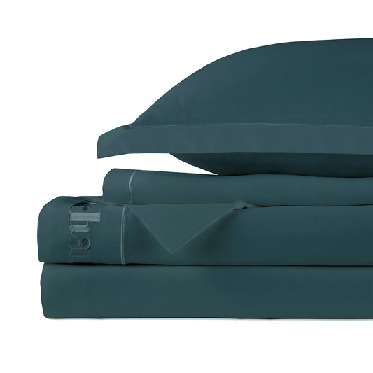 Sheet set cotton satin - Uni 1 baratta Blue 08