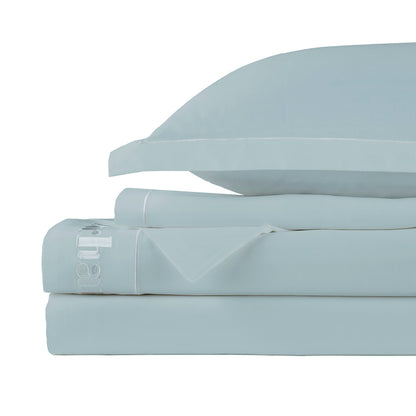Sheet set cotton satin - Uni 1 baratta Blue 09