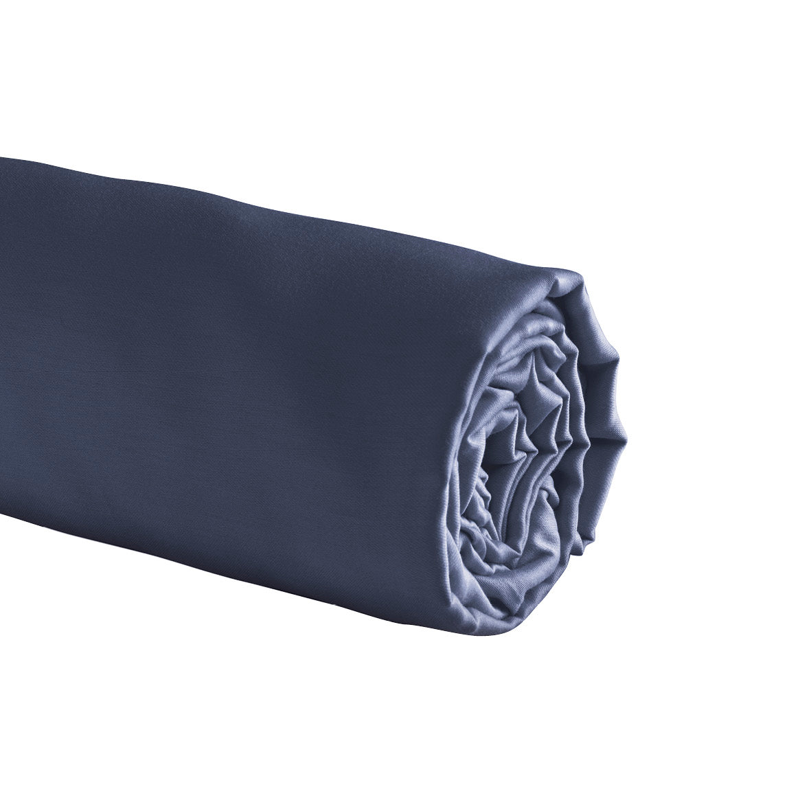 Fitted sheet cotton satin - Uni Blue 11