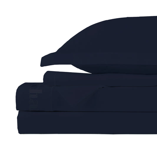 Sheet set cotton satin - Uni 1 baratta Blue 11