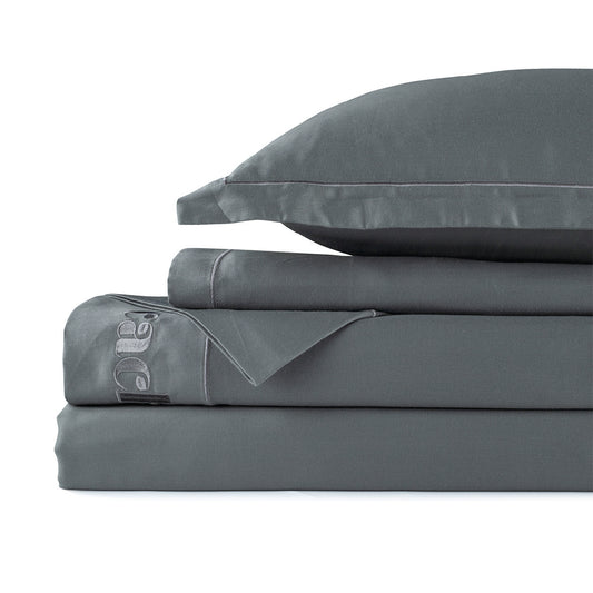 Sheet set cotton satin - Uni 1 baratta Grey 02