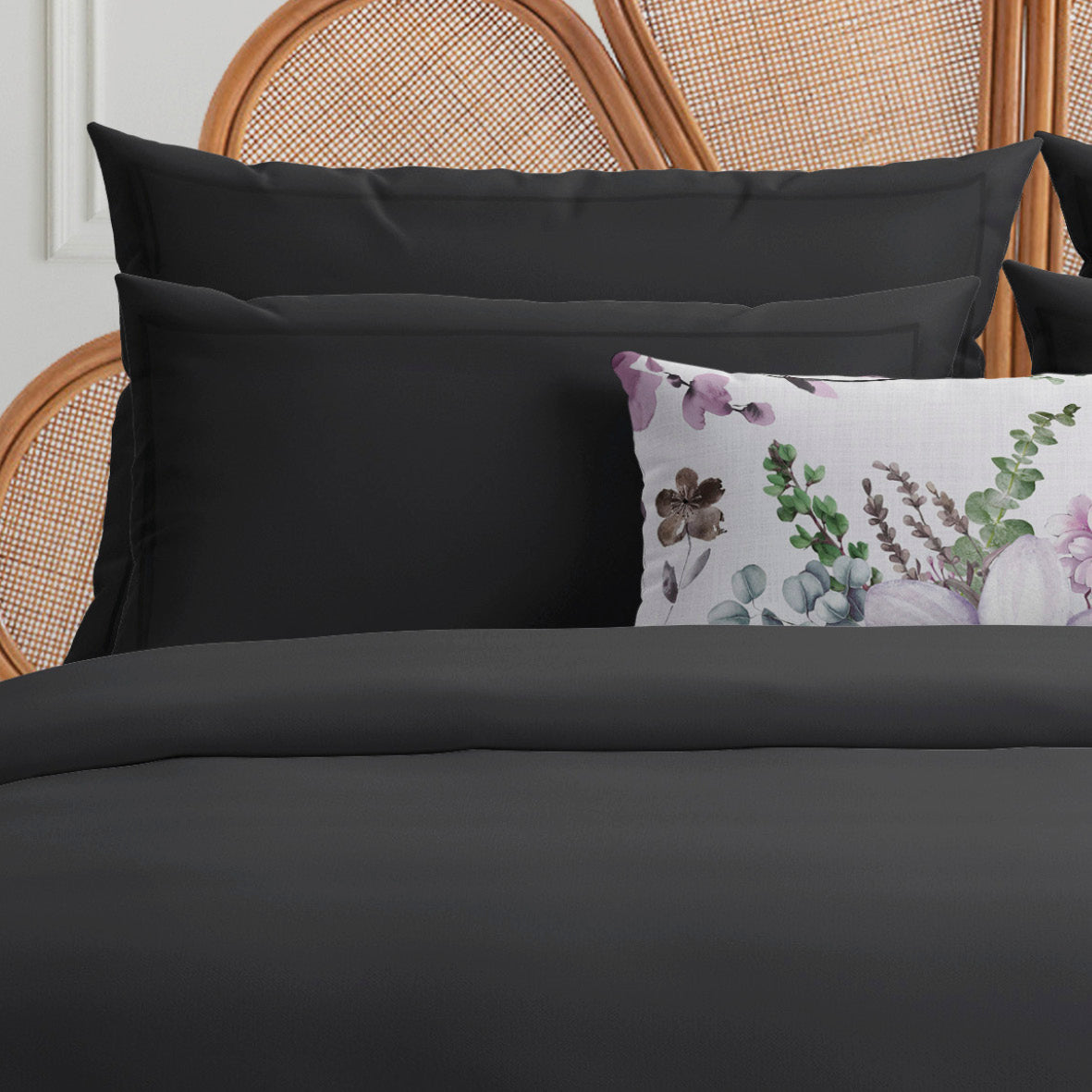 Taie d'oreiller satin de coton - Uni 1 baratta Gris 03