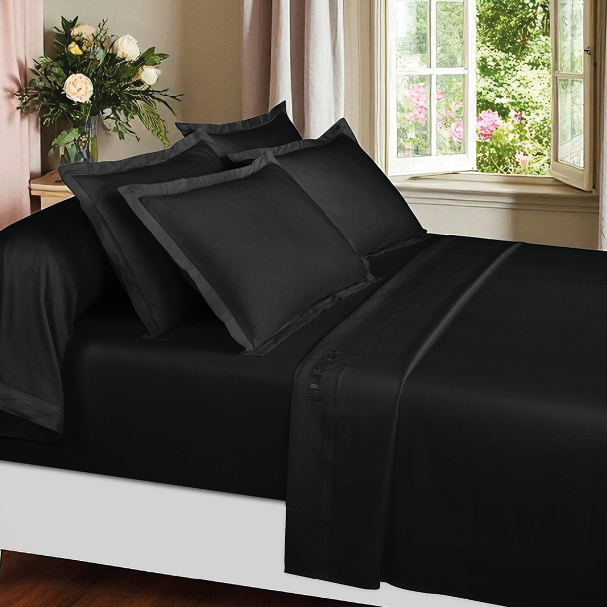 Sheet set cotton satin - Uni 1 baratta Grey 03