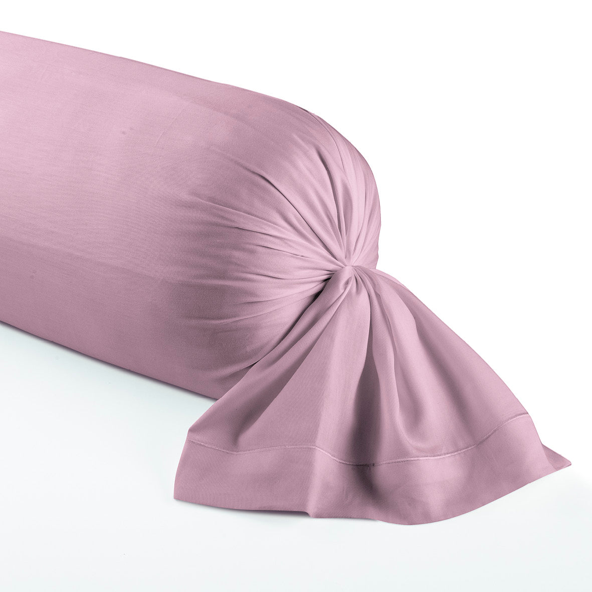 Taie d'oreiller satin de coton - Uni 1 baratta Rose 02