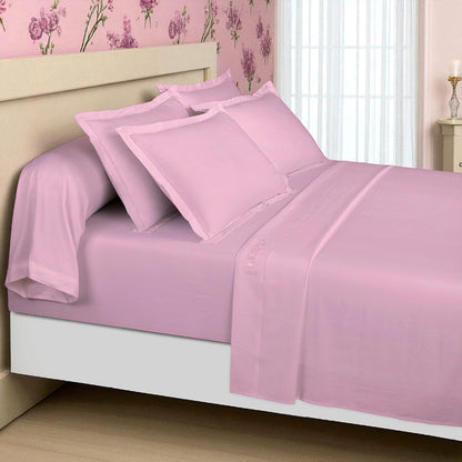 Sheet set cotton satin - Uni 1 baratta Pink 02