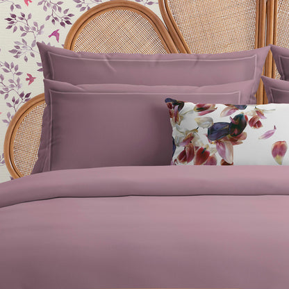 Taie d'oreiller satin de coton - Uni 1 baratta Rose 03