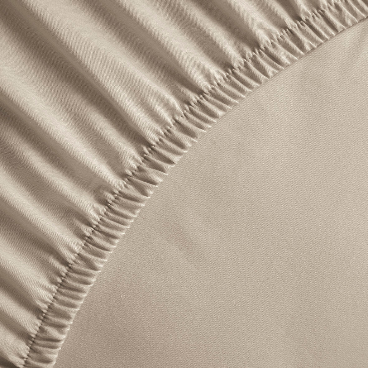 Fitted sheet cotton satin - Uni Taupe 01