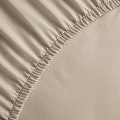 Fitted sheet cotton satin - Uni Taupe 01