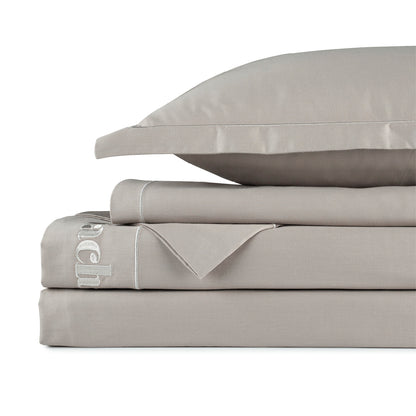 Sheet set cotton satin - Uni 1 baratta Taupe 01