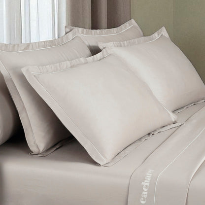 Taie d'oreiller satin de coton - Uni 1 baratta Taupe 04