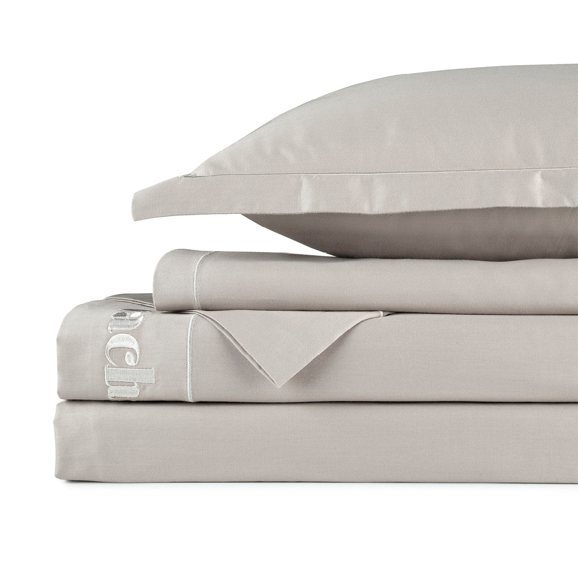 Sheet set cotton satin - Uni 1 baratta Taupe 04
