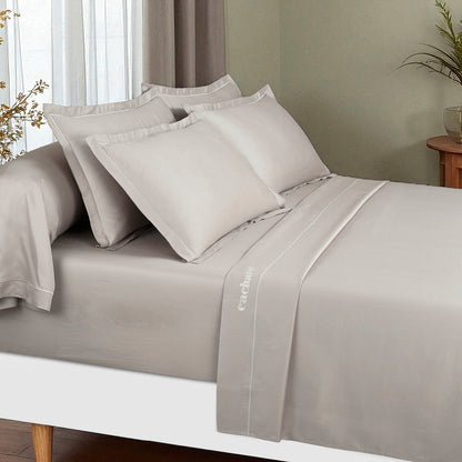 Sheet set cotton satin - Uni 1 baratta Taupe 04