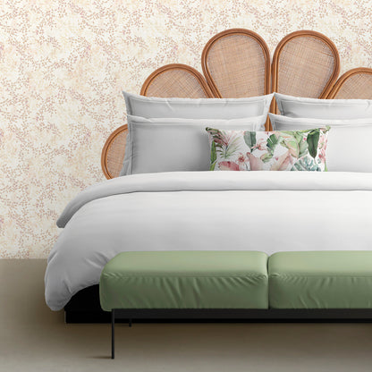 Taie d'oreiller satin de coton - Uni 1 baratta Blanc 01