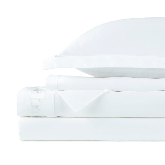 Sheet set cotton satin - Uni 1 baratta White 01