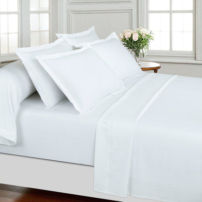 Sheet set cotton satin - Uni 1 baratta White 01