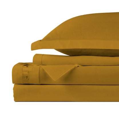 Sheet set cotton satin - Uni 1 baratta Yellow 01