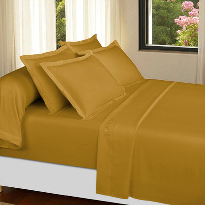 Sheet set cotton satin - Uni 1 baratta Yellow 01