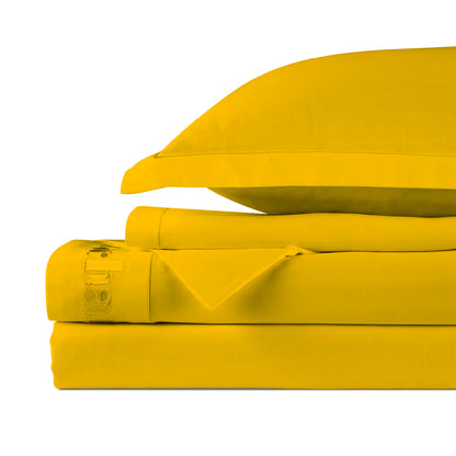 Sheet set cotton satin - Uni 1 baratta Yellow 02