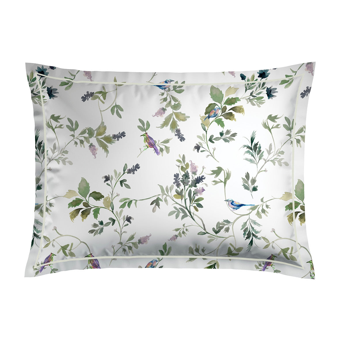 Pillowcase cotton satin - Eden Sauvage Light green