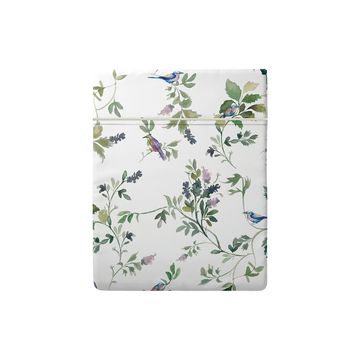 Flat sheet cotton satin - Eden Sauvage White