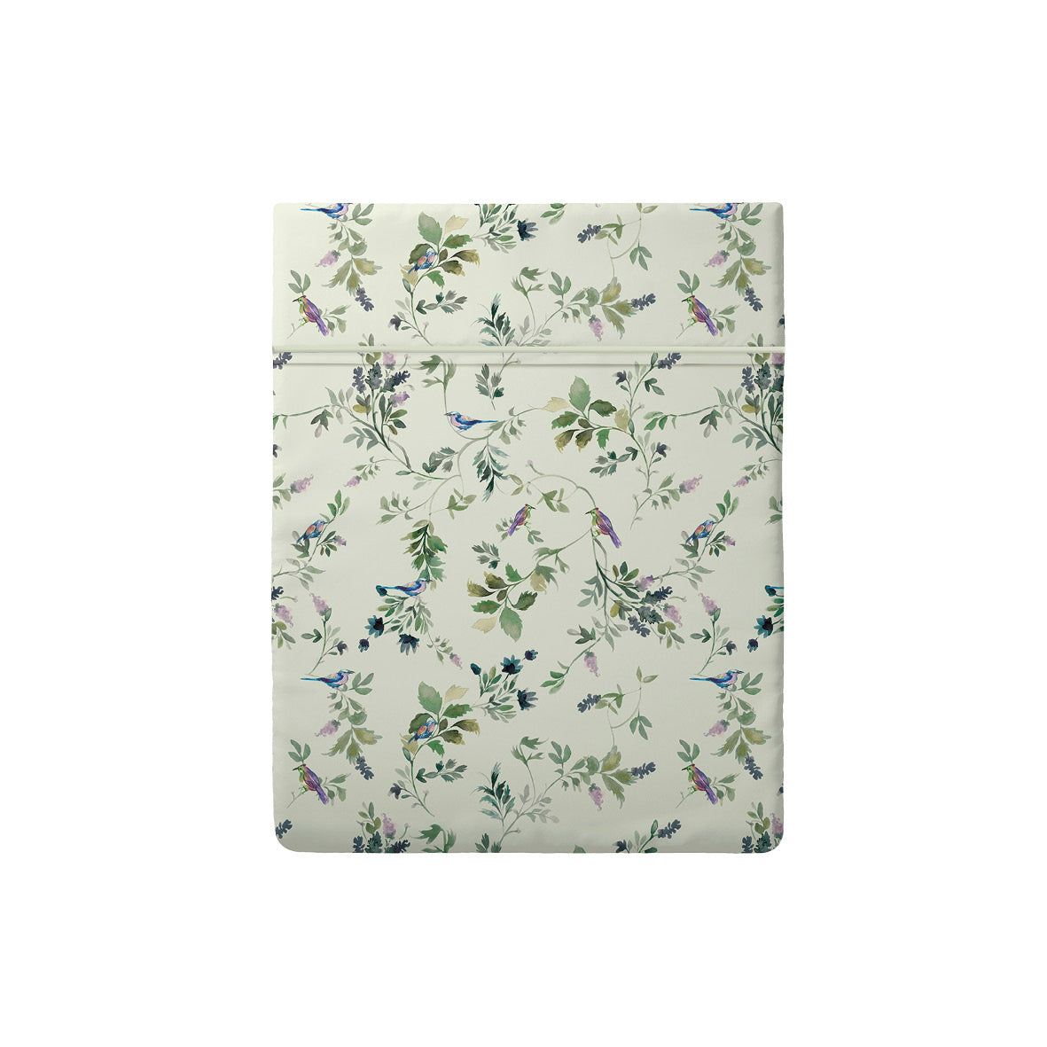 Flat sheet cotton satin - Eden Sauvage Light green