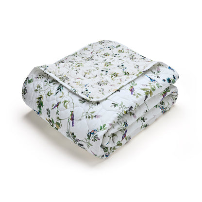 Bedspread cotton satin - Eden Sauvage White