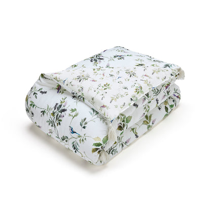 Quilt with tassels cotton satin - Eden Sauvage White