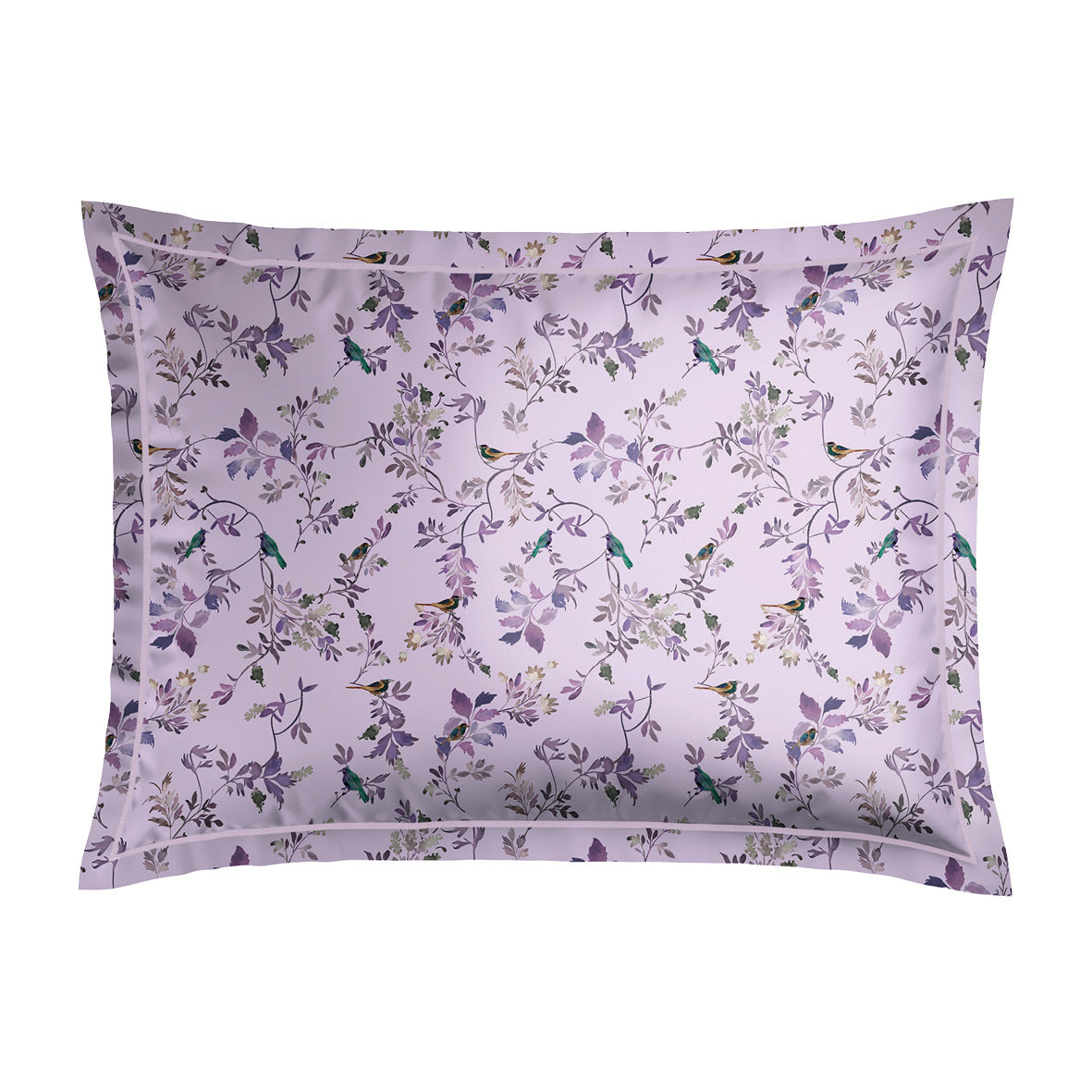 Pillowcase cotton satin - Eden Sauvage Light purple