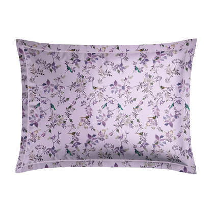Pillowcase cotton satin - Eden Sauvage Light purple