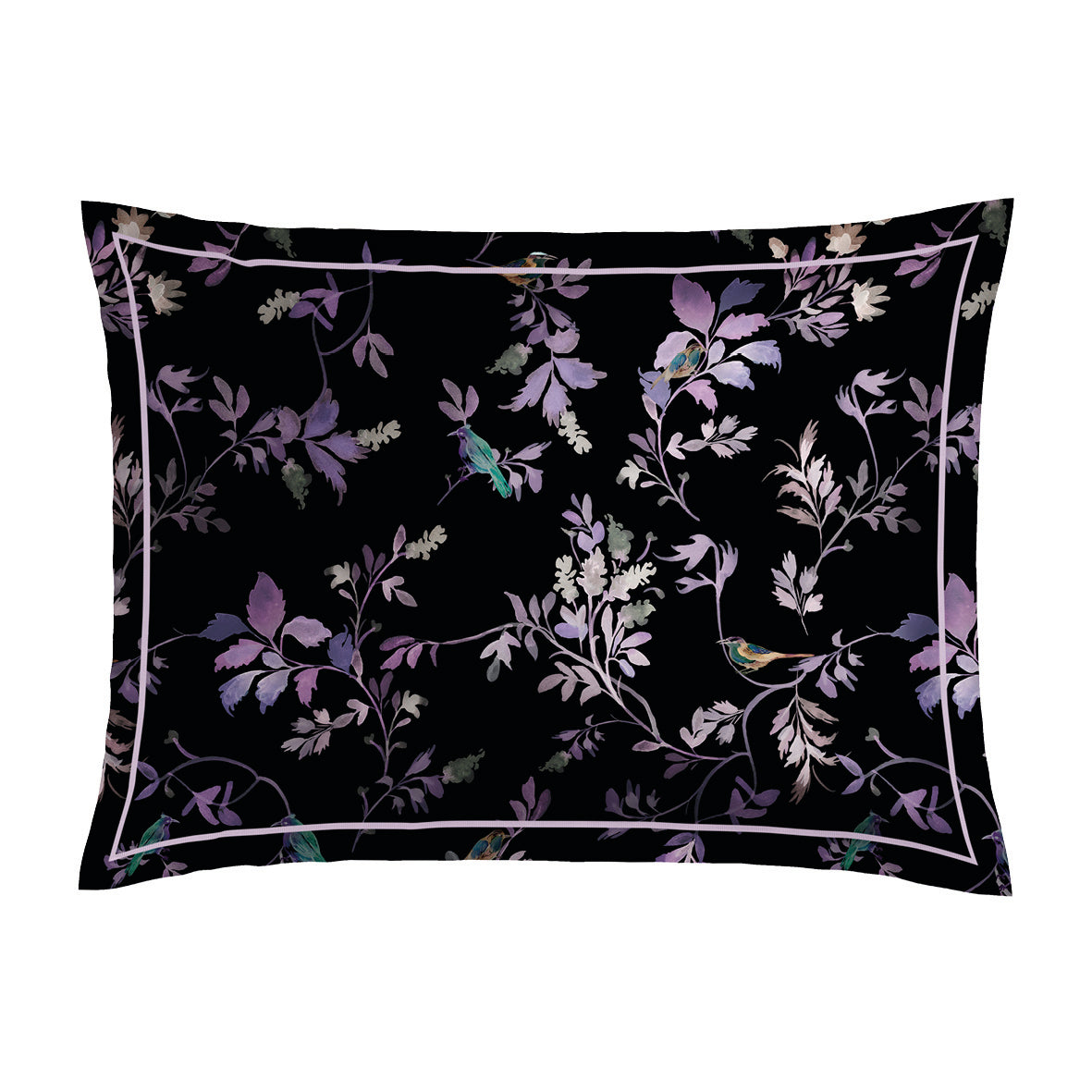 Pillowcase cotton satin - Eden Sauvage Light purple 2 x (50 x 70 cm)
