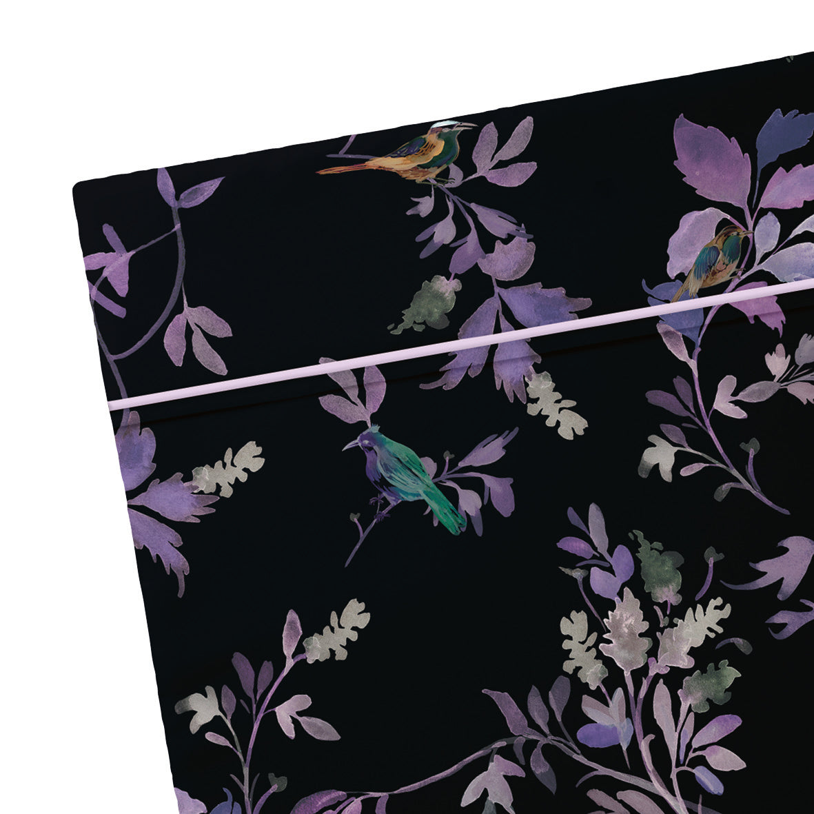Flat sheet cotton satin - Eden Sauvage Black