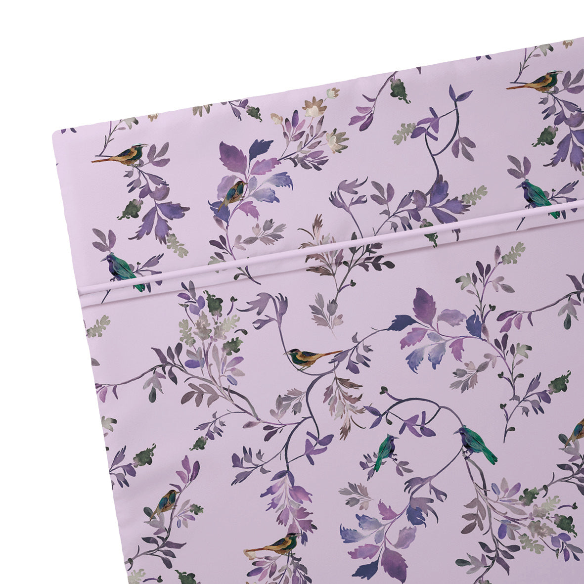 Flat sheet cotton satin - Eden Sauvage Light purple