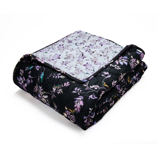 <p>Couvre-lit velours côtelé - Eden Sauvage Noir 220 x 250 cm</p>