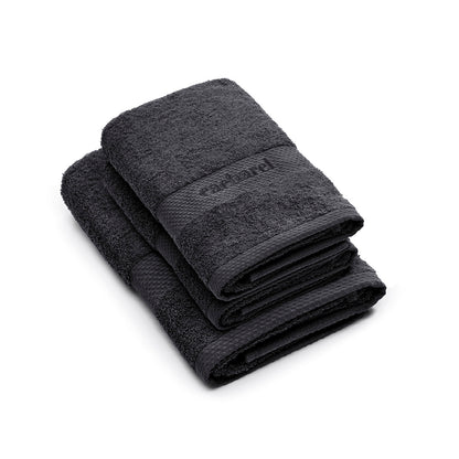 Hand towel + bath towel combed cotton - Brise - 2 x (50 x 100 cm) + 2 x (70 x 140 cm) Dark grey