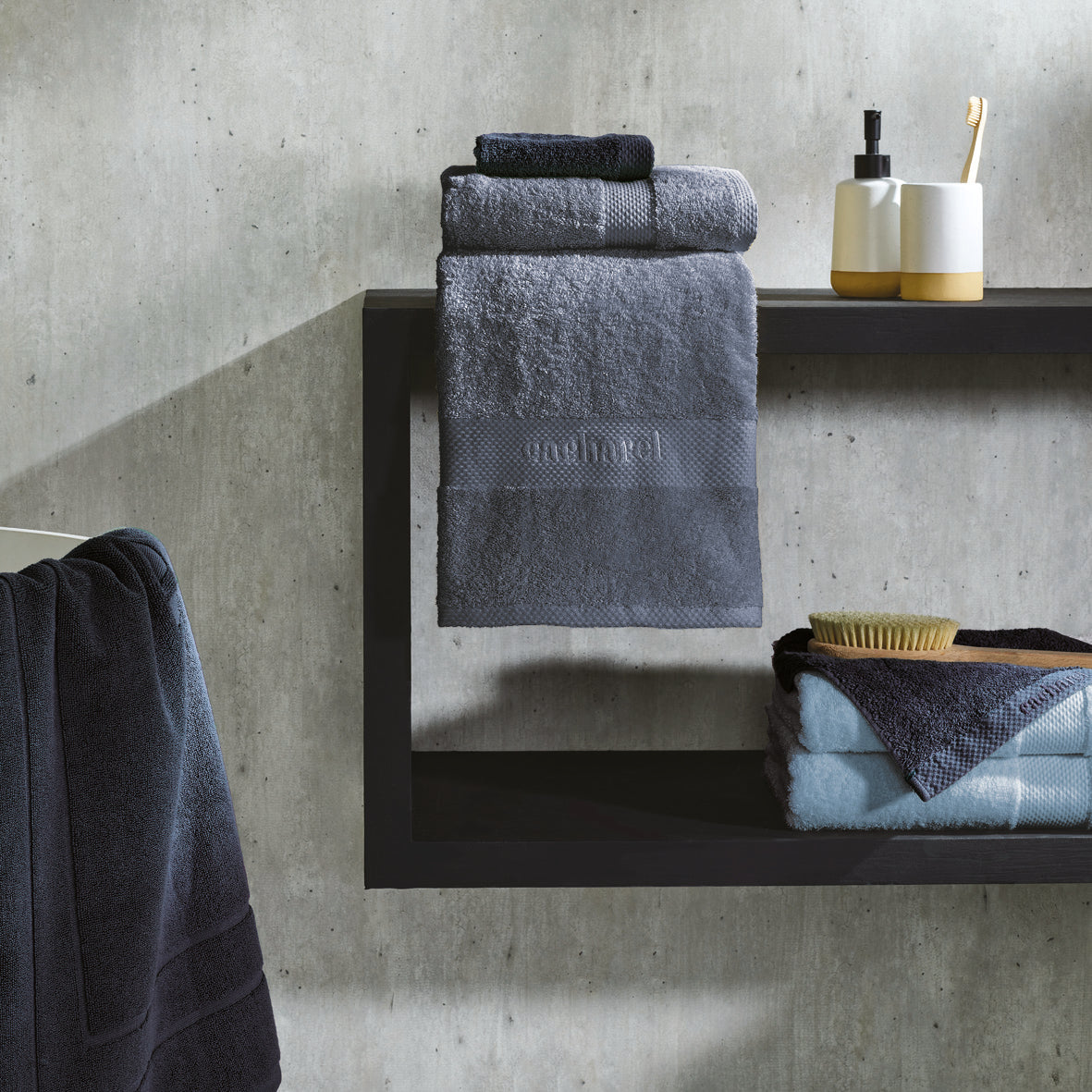 Bath mat cotton Jacquard woven - 60 x 100 cm