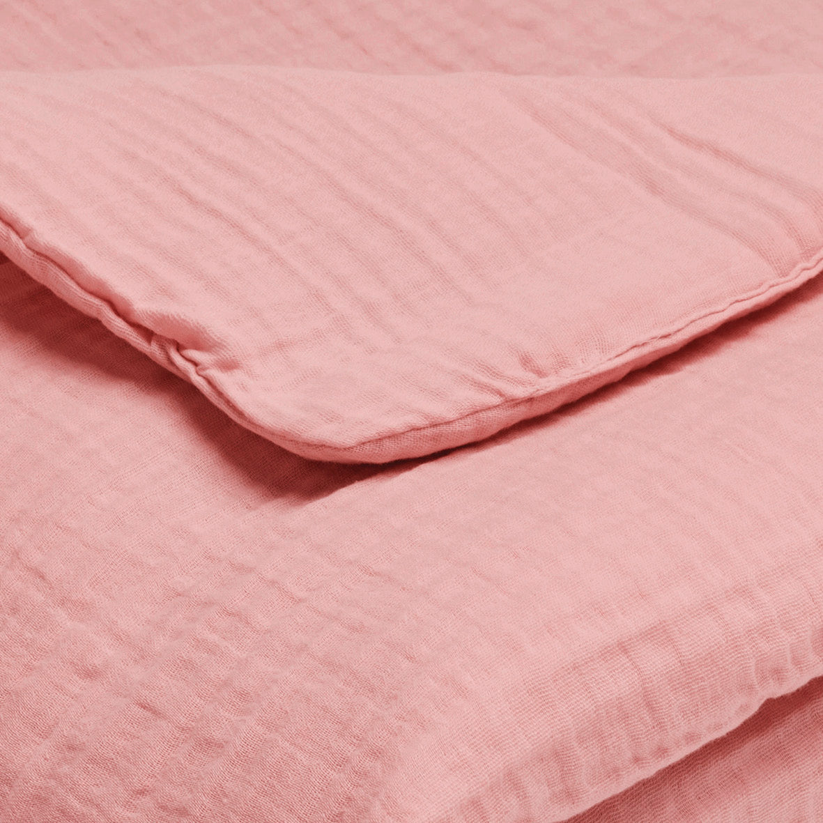 Blanket cotton gauze - Uni Pink 06 - 80 x 120 cm
