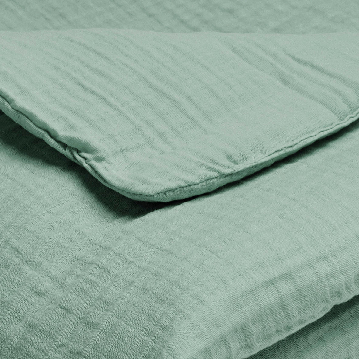 Blanket cotton gauze - Uni Green 12 - 80 x 120 cm