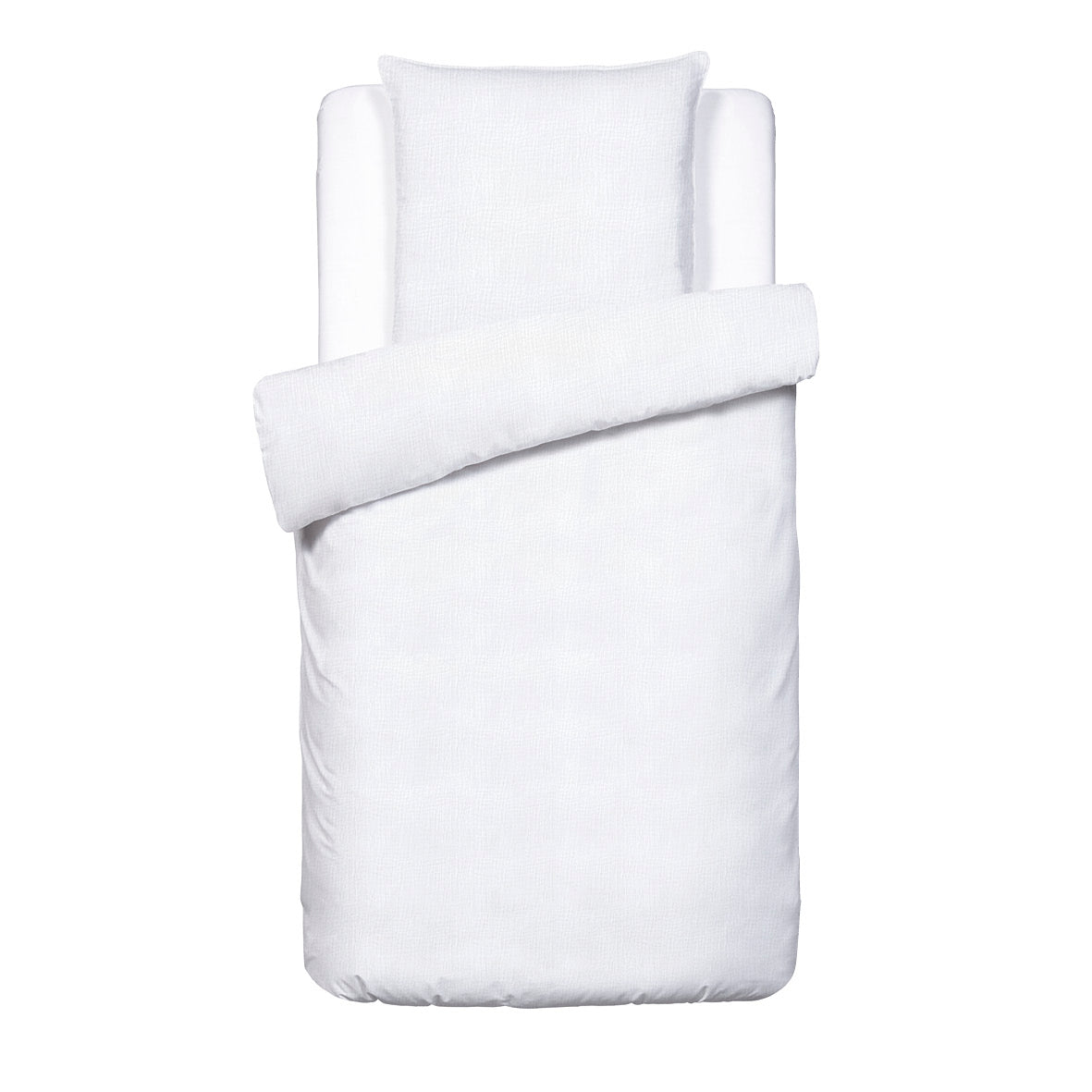 Duvet cover + pillowcase baby cotton gauze - Uni White 02