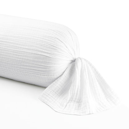 Pillowcase(s) cotton gauze - Uni White 43 x 210 cm