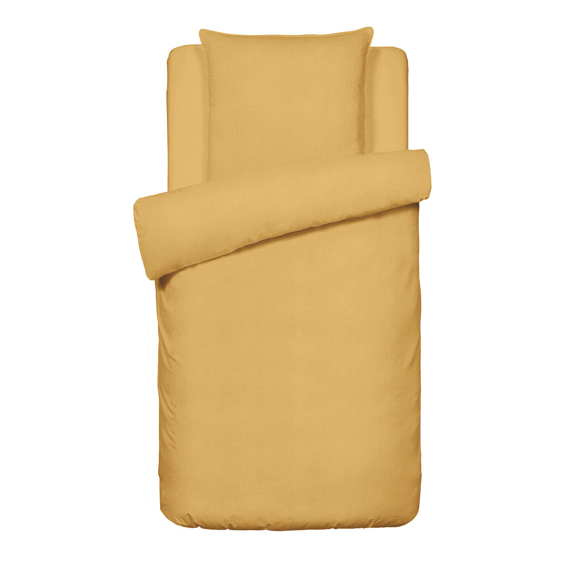 Duvet cover + pillowcase cotton gauze - Uni Yellow 04