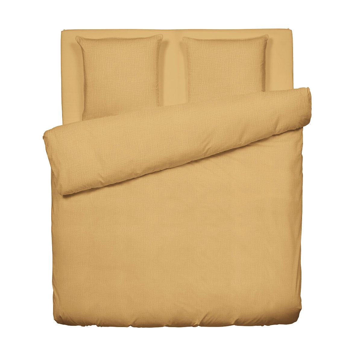 Duvet cover + pillowcase cotton gauze - Uni Yellow 04