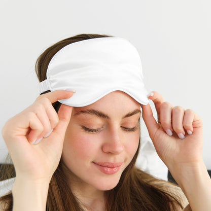 Eyemask silk - Ysia White - 8.5 x 20.5 cm