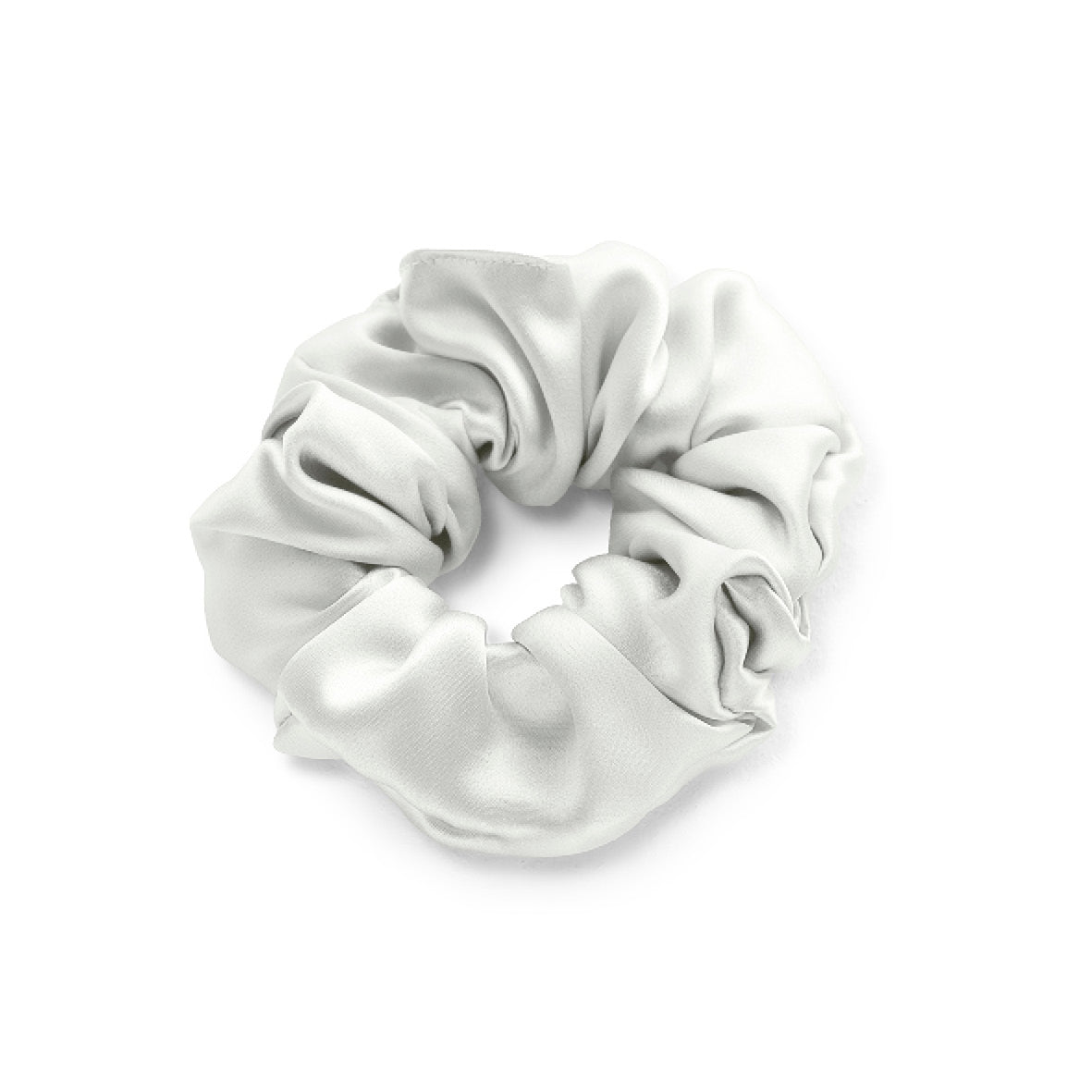Large scrunchy silk - Élyna White - D 11 cm