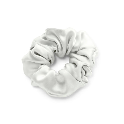 Large scrunchy silk - Élyna White - D 11 cm