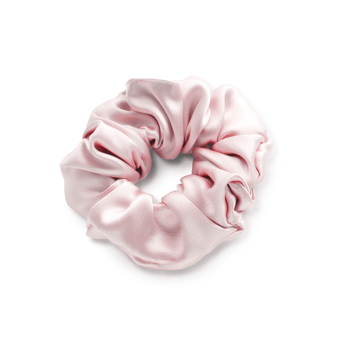 Large scrunchy silk - Élyna Light pink - D 11 cm