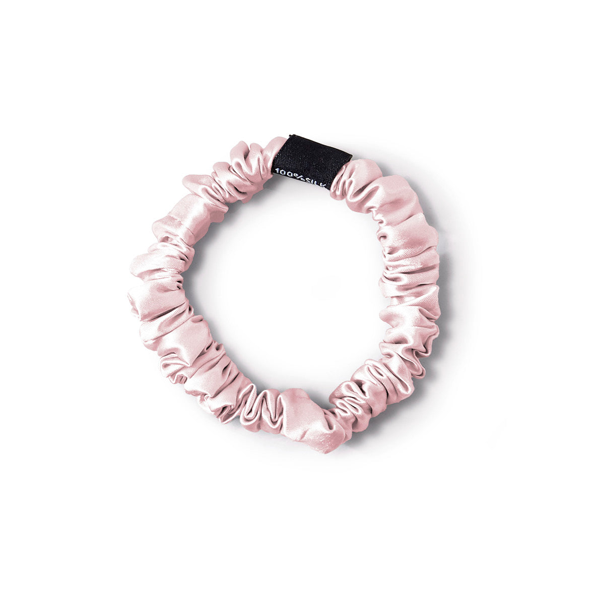 Skinny scrunchy silk - Aflora Light pink - D 6 cm