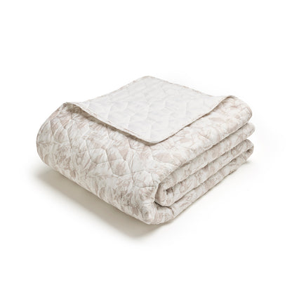 Bedspread cotton satin - Toile de jouy White - 220 x 250 cm