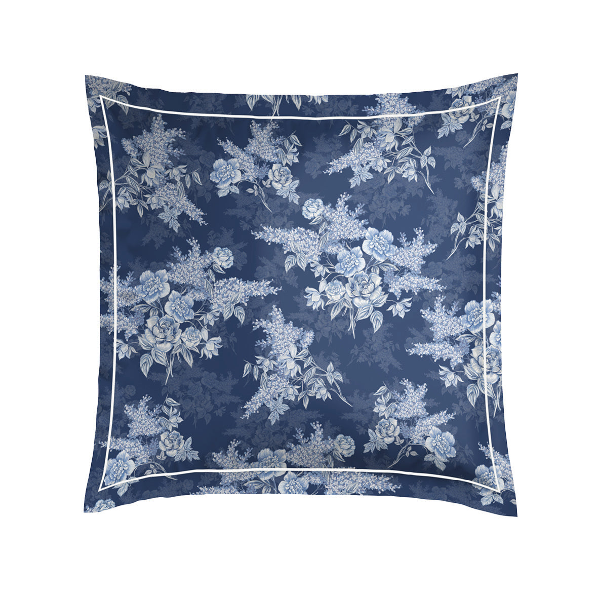 Pillowcase cotton satin - Noctalia Blue 2 x (63 x 63 cm)