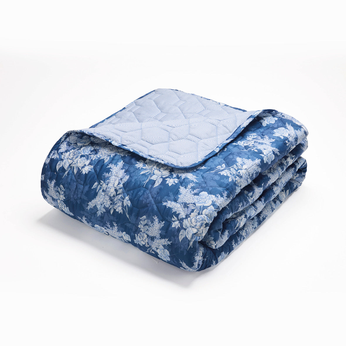Bedspread cotton satin - Noctalia Blue - 220 x 250 cm